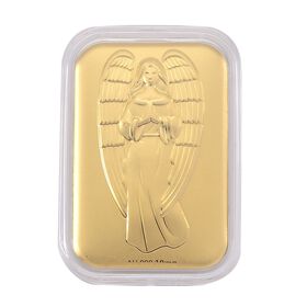 EXKLUSIVES GESCHENK 999er Goldbarren mit Engel-Motiv, 10mg