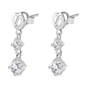 J Francis gefertigt mit SWAROVSKI- Swarovski Zirkonia Ohrringe in 925 Silber