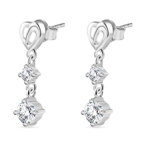 J Francis gefertigt mit SWAROVSKI- Swarovski Zirkonia Ohrringe in 925 Silber image number 4