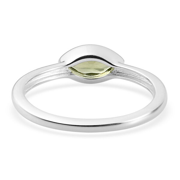 Nat&uuml;rlicher Peridot Solit&auml;r-Ring, 925 Silber  ca. 0,40 ct image number 6