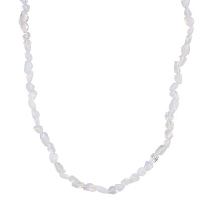 Opalite Halskette, ca. 45 cm+ 5 cm extender, Reiner Edelstahl ca. 132,50 ct.