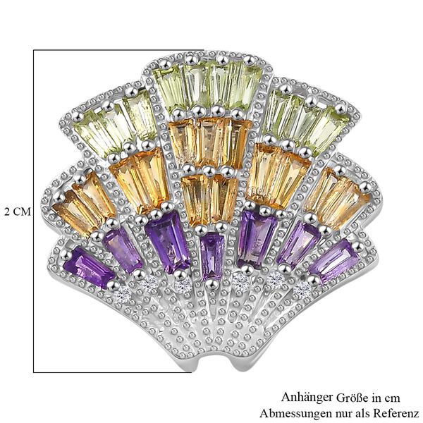 GP Shell Trionfo Kollektion - AA Multi-Edelstein, Zirkon und blauer Saphir Ring/ Anh&auml;nger  - 1,41 ct. image number 15