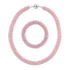 Rosa Kristall Schmuckset