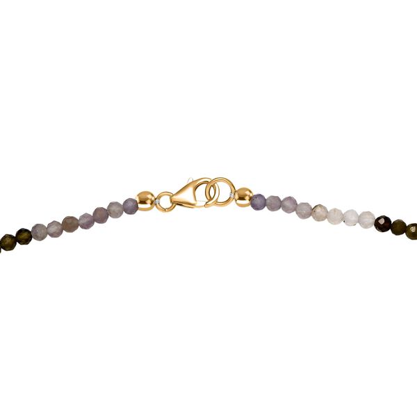 D'joy Afrikanischer Amethyst, Mehrfarbig-Turmalin Anh&auml;nger mit Kette, 925 Silber 750 Gelbgold Vermeil ca. 46.89 ct image number 5