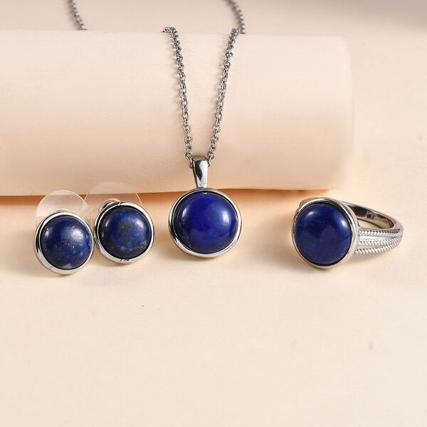 3er-Set Lapislazuli Schmuckset - 20,50 ct. image number 2