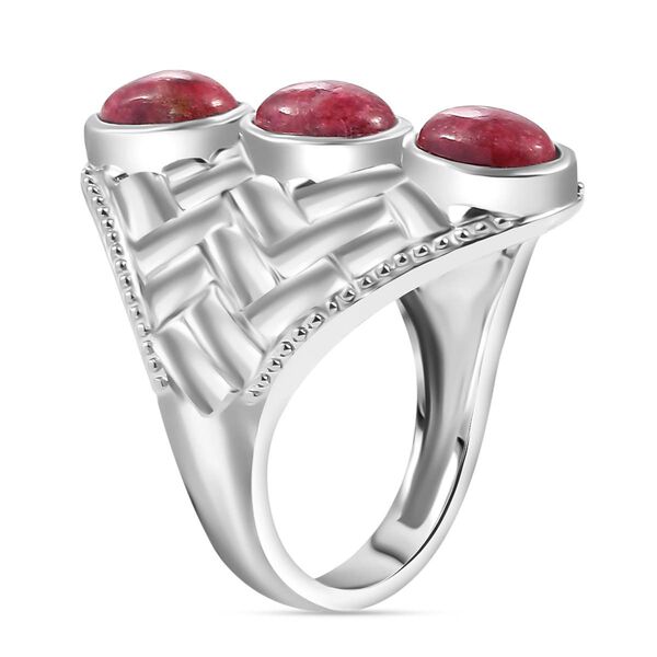 AA Norwegischer Thulit Ring, Silberfarben, (Größe 17.00) ca. 3.06 ct image number 5