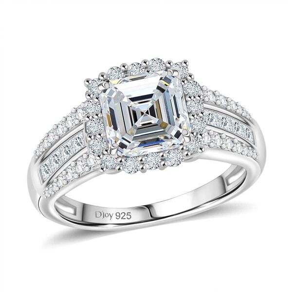 D’joy Moissanit Ring 925 Silber rhodiniert (Größe 17.00) ca. 2,51 ct image number 4