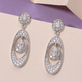 RADIANTA GRA zertifiziert Moissanit (D-VVS) Ohrringe 925 Silber rhodiniert ca. 1.01 ct