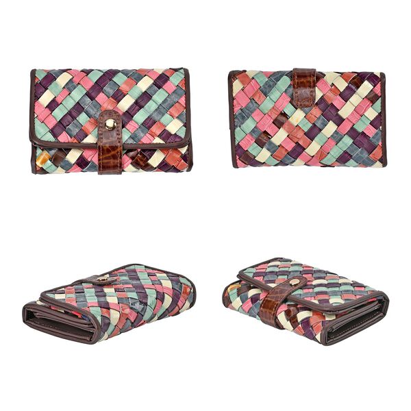 Chaos by Elsie - Echtleder Patchwork Geldbörse, Patchwork image number 3