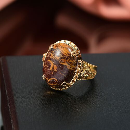 Skript Stein Ring Messing (Größe 18.00) ca. 11,35 ct image number 1
