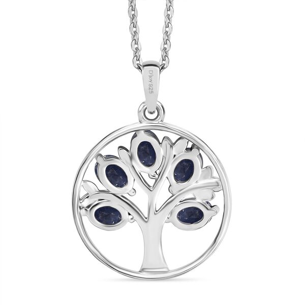 D'Joy Masoala Saphir (Fissure gef&uuml;llt) Schmuckset ca. 50 cm 925 Silber rhodiniert ca. 1,50 ct. image number 5