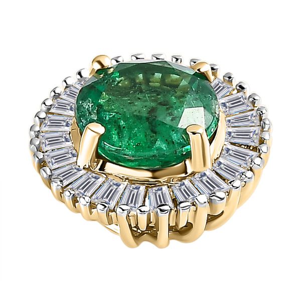 AAA Smaragd und Diamant Anh&auml;nger - 1,10 ct. image number 7