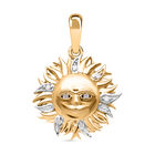 Weißer Diamant P3 Anhänger 925 Silber Gelbgold Vermeil