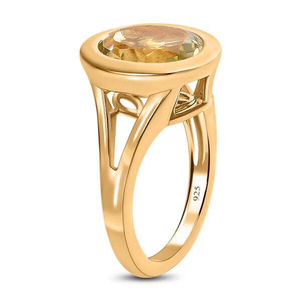 Ouro Verde-Quarz Ring, 925 Silber vergoldet, (Gr&ouml;&szlig;e 16.00) ca. 3.26 ct image number 5