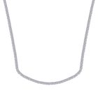 Weißer Zirkonia Halskette ca. 45 cm Messing