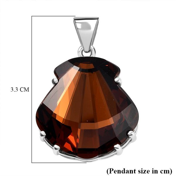 J Francis gefertigt mit SWAROVSKI- Geräucherter Topas Swarovski Kristall Anhänger image number 6