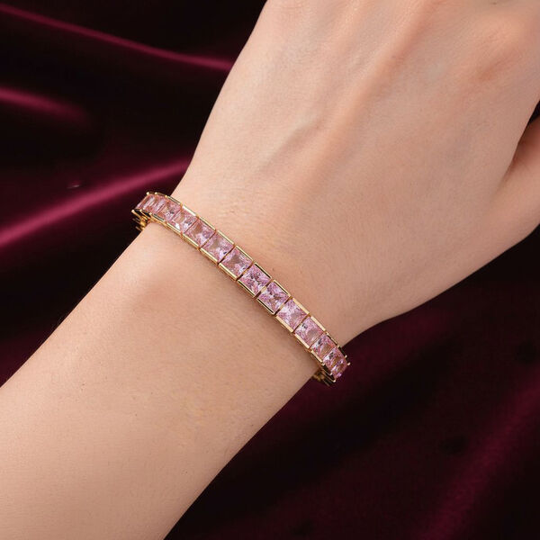 Rosa Zirkonia Armband, 18+2,5cm image number 3