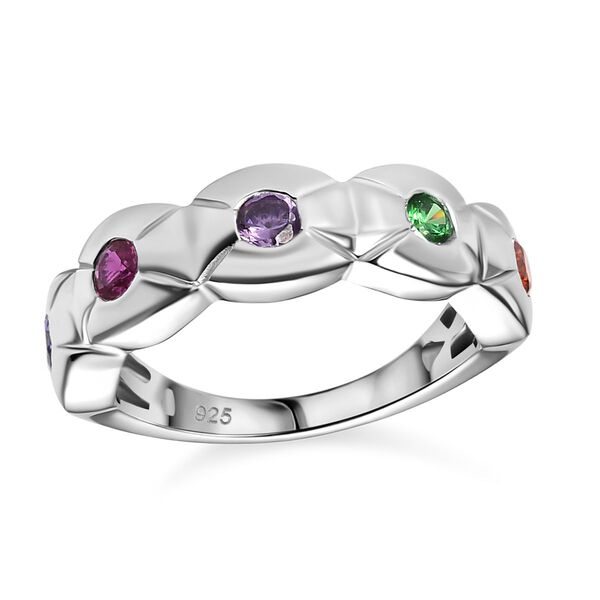 LUSTRO STELLA - Mehrfarbiger Zirkonia Ring, 925 Silber rhodiniert (Gr&ouml;&szlig;e 19.00) image number 3