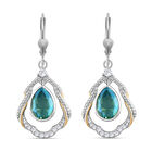 Pfau Triplett Quarz und Zirkon-Ohrringe, 925 Silber Bicolor, ca. 4,83 ct