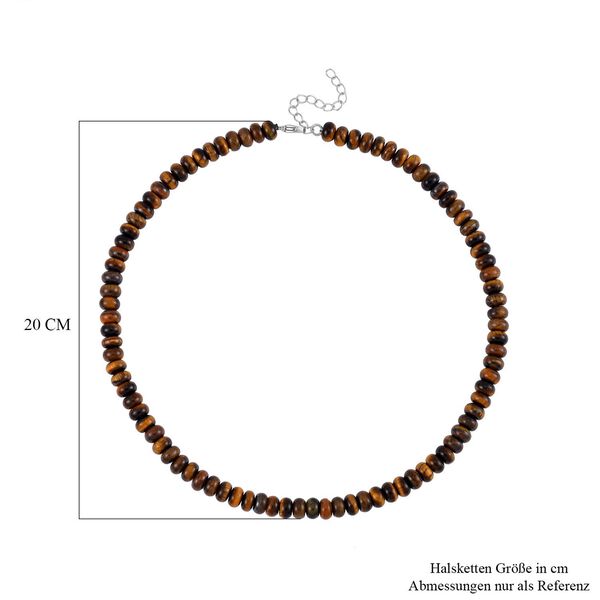 Gelbe Tigerauge Halskette, 45+5cm - 200 ct. image number 5