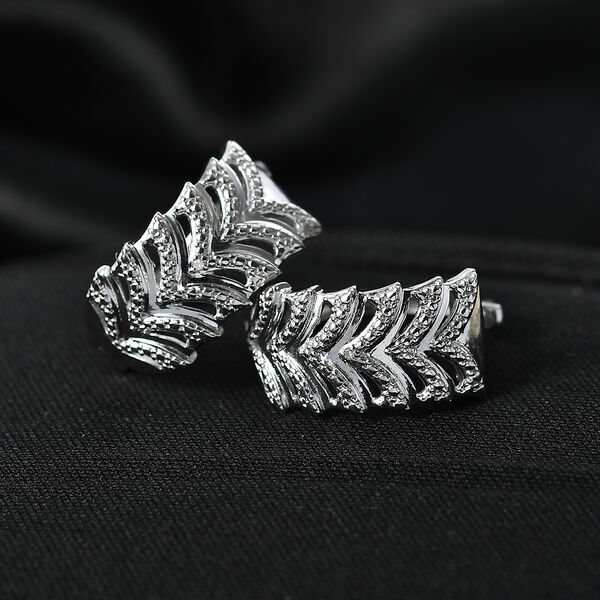 EVER TRUE Weißer Diamant Ohrringe Nickelfreies Messing image number 1