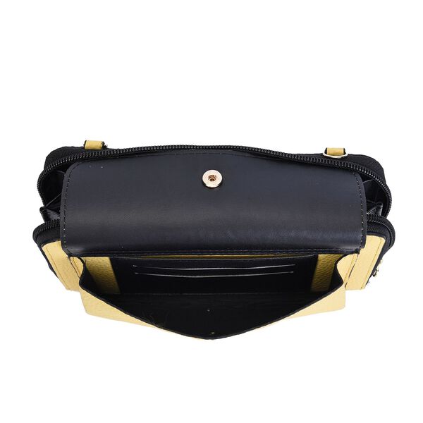 2er Set - Crossbody Tasche und Powerbank mit 4000mAh, Gelb image number 5