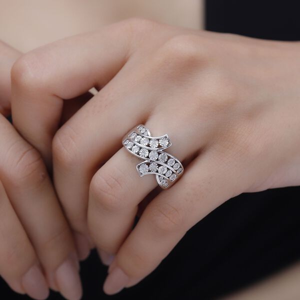 Weißer Diamant-Ring, 925 Silber rhodiniert - 0,14 ct. image number 3