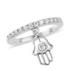 Moissanit Ring 925 Silber platiniert  ca. 0,31 ct image number 0