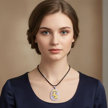 Flexible wei&szlig;e Jade 70cm Halskette in 999 Gelbgold - 85 ct.