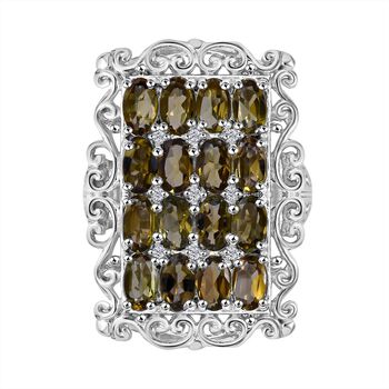 Gelber Turmalin und Zirkon-Ring - 3,39 ct.