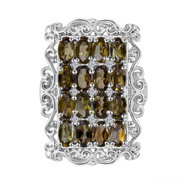 Gelber Turmalin und Zirkon-Ring - 3,39 ct.