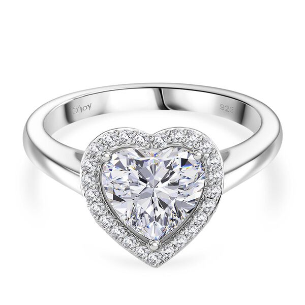 RADIANTA GRA zertifiziert Moissanit (D-VVS) Ring 925 Silber rhodiniert (Größe 18.00) ca. 2.14 ct image number 0