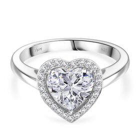 RADIANTA GRA zertifiziert Moissanit (D-VVS) Ring 925 Silber rhodiniert (Größe 18.00) ca. 2.14 ct RADIANTA GRA zertifiziert Moissanit (D-VVS) Ring 925 Silber rhodiniert (Größe 18.00) ca. 2.14 ct