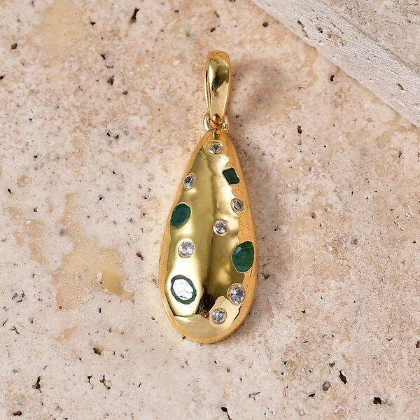 D'Joy Socoto Smaragd und Zirkon Anh&auml;nger - 0,63 ct. image number 2