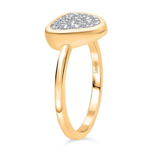 Lab Grown Diamant SI Ring 925 Silber 750 Gelbgold Vermeil (Größe 17.00) ca. 0,51 ct image number 4