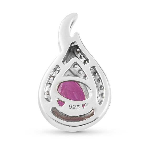Premium Ilakaka Rosa Saphir und Zirkon Anh&auml;nger 925 Silber platiniert (Fissure gef&uuml;llt) ca. 1,91 ct image number 5