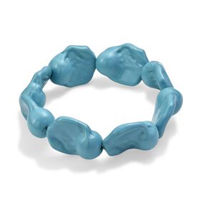 Sleeping Beauty Farbe Muschelkernperle Armband Flexibles cm Standard