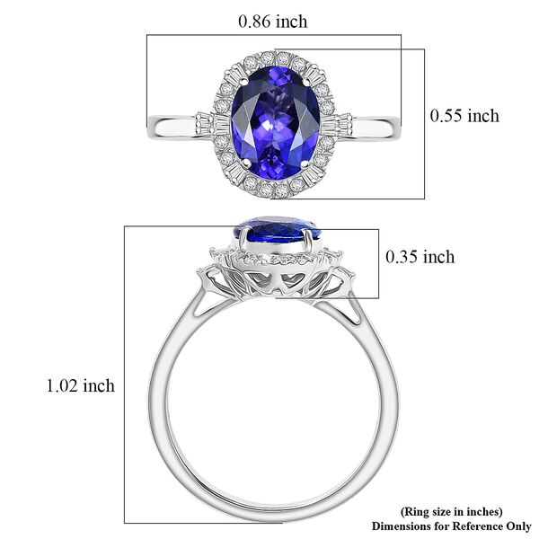 RHAPSODY AAAA Tansanit und Diamant Ring in 950 Platin - 2,97 ct. image number 5