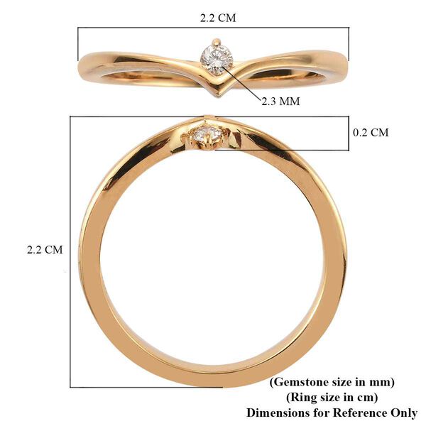 Champagner Diamant Ring 925 Silber 585 Vergoldet image number 3