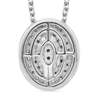 LUXURIANT SGL zertifizierter SI-GH Labor Diamant Anh&auml;nger mit 50cm Kette, 925 Silber rhodiniert - 0,50 ct.