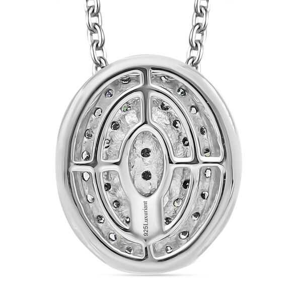 LUXURIANT SGL zertifizierter SI-GH Labor Diamant Anh&auml;nger mit 50cm Kette, 925 Silber rhodiniert - 0,50 ct. image number 3