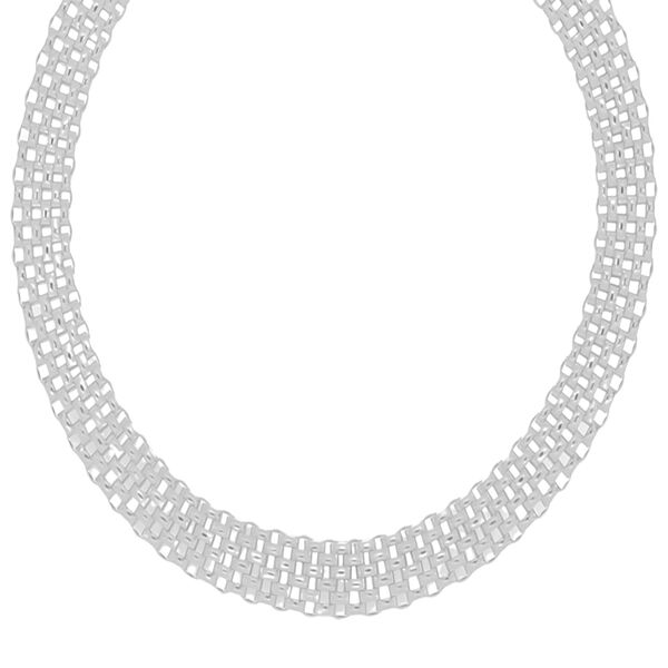 Netz Halskette in Silber, 50cm
