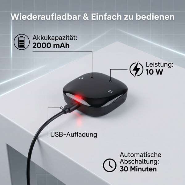 LIVMORE Handgelenkbandage mit Rotlicht und Infrarotlicht, 660 nm und 850 nm, Neopren, 41 x 9 cm, Schwarz image number 5
