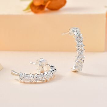 Wei&szlig;e kubische Zirkonia-Ohrringe - 0,45 ct.