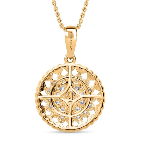 LUXURIANT DIAMOND - Lab Grown Diamant SI-GH Anh&auml;nger mit Kette (ca. 50cm), 925 Silber 750 Gelbgold Vermeil ca. 0.75 ct image number 3