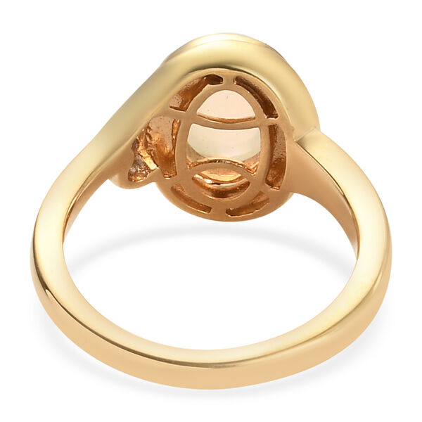 Nat&uuml;rlicher, &auml;thiopischer Opal und Tansanit-Ring, 925 Silber vergoldet  ca. 1,29 ct image number 6