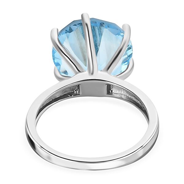 120 Facetten Himmelblauer Topas Ring, 925 Silber platiniert (Gr&ouml;&szlig;e 16.00) ca. 8.47 ct image number 6