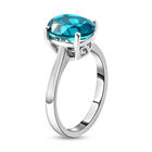 Capri-Blau Triplett Quarz-Ring, 925 Silber platiniert  ca. 2,63 ct image number 4