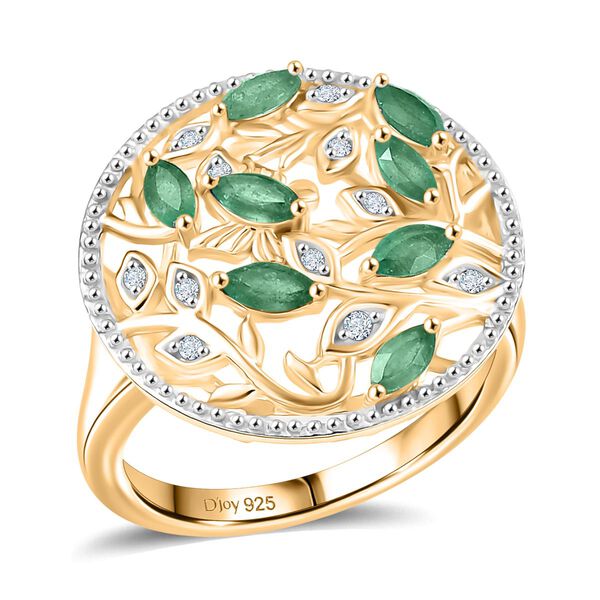 D’Joy Kagem sambischer Smaragd und Zirkon Ring - 0,66 ct. image number 4