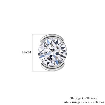 LUXURIANT SGL zertifizierte VS-EF Labor Diamant Ohrringe in 585 Wei&szlig;gold - 1 ct.